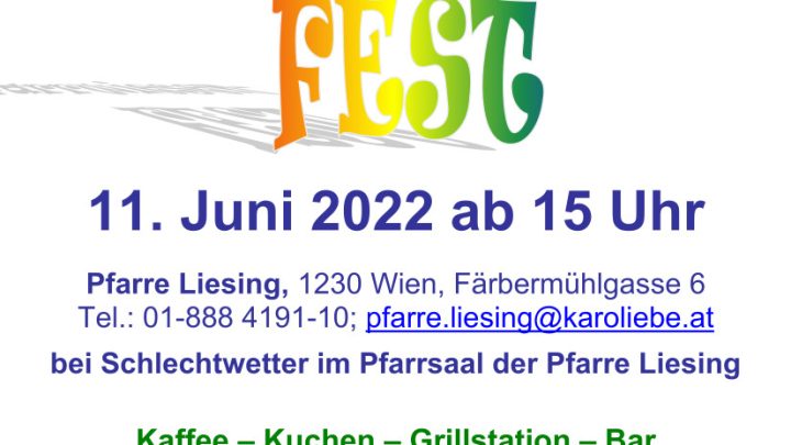 Hurra Pfarrwiesenfest am 11. Juni ab 15.30 Uhr!